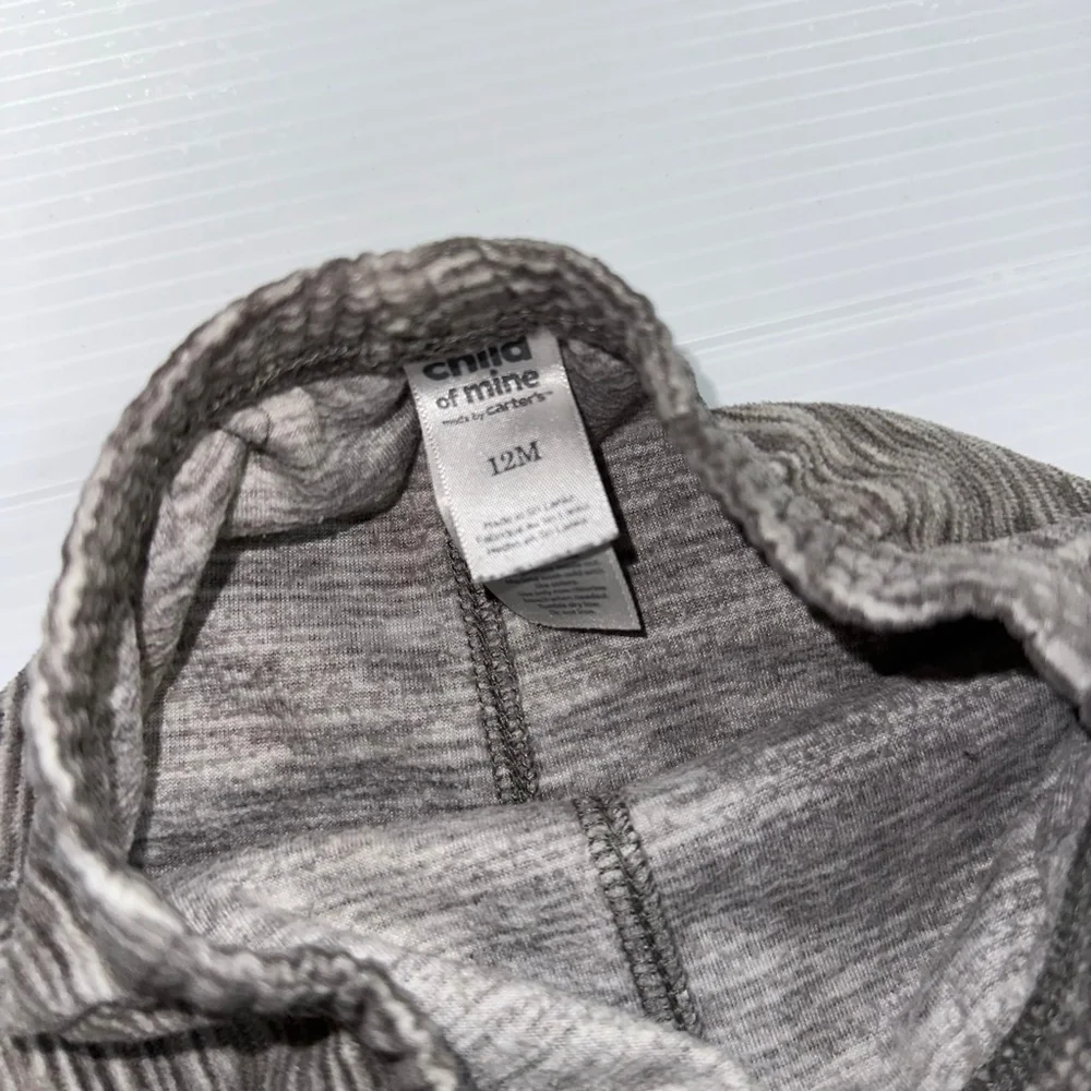 Lot of 2 Baby Boy Bottoms Garanimals Carter's Grey Casual Pants 12 Months